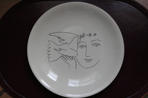 Assiette colombe tirage - colombe",