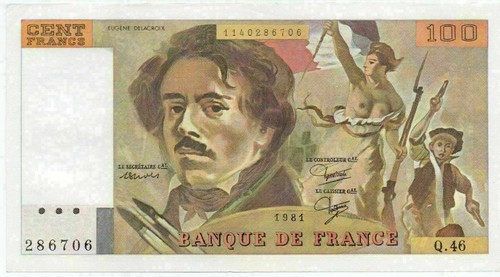 100 francs delacroix 1981 - 100,