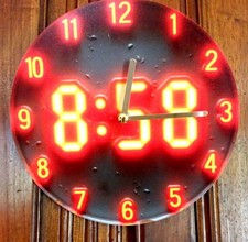 PENDULE MURALE avec fond photo de leds