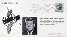WINDMILL Satellite Nasa JF Kennedy Cape Canaveral 1964 SARZIN Space cover RARE