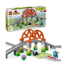 LEGO DUPLO Ma ville 10426 Set d'extension : Les rails et le pont du train - Joue