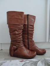Bottes femme cuir marron