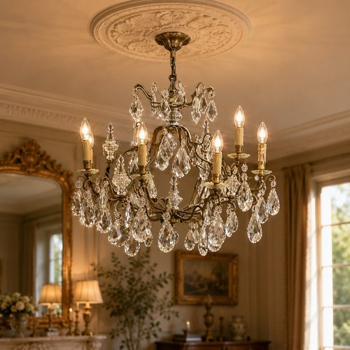 Large french crystal bronze - large,