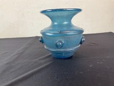 vase verre bleu et irisé Scavo Seguso Murano style gallo-romain