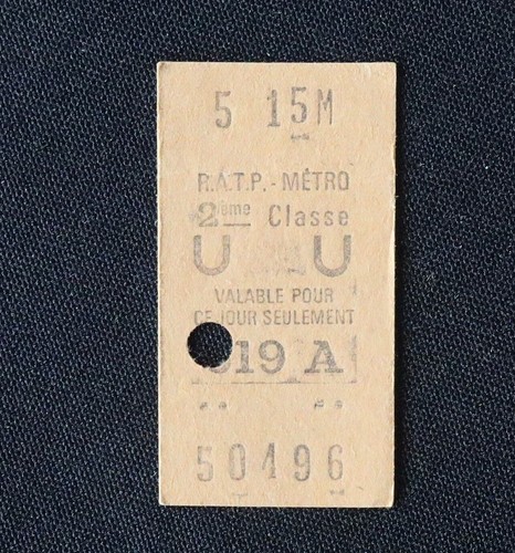 Ancien ticket paris - ancien,