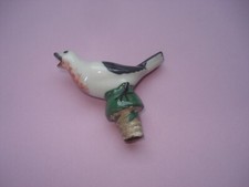 Ancien Bouchon Verseur en Porcelaine OISEAU