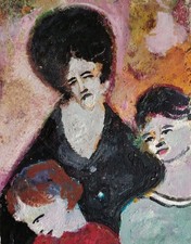 Belle Peinture Attribué À Yves Motti Peintre Pays Basque Biarritz