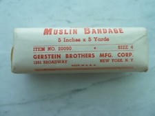 MUSLIN BANDAGE 5x5 GERSTEIN BROTHER - MEDICAL DEPARTMENT US Army WW2 nos