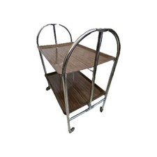 Table desserte roulante pliante Plateau Formica vintage TEXTABLE Platex Étagère