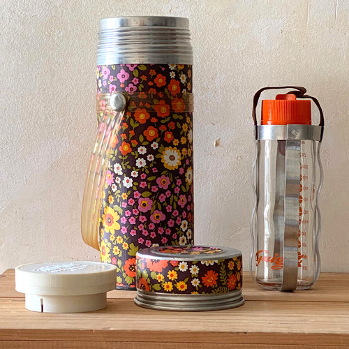 Vintage bouteille thermos - vintage,