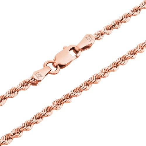 14k rose 2mm diamant coupe - 14k,