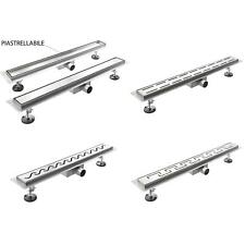 Caniveau de douche de sol en acier Inoxydable avec bonde inclus 70 80 90 110 120