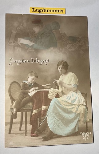 Carte postale pensée à - carte,