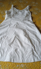 ancienne combinaison fond de robe nuisette blanche en coton