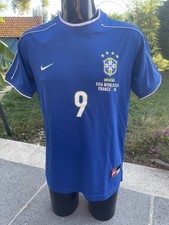 MAILLOT COLLECTOR Brésil World Cup France 98 - N°9 RONALDO - Bleu / TAILLE L !!