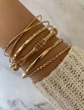 5x Bracelet Femme Jonc Fin