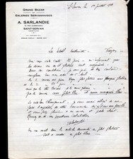 SAINT-SERVAN (35) BAZAR / GALERIES SERVANNAISES "A. SARLANDIE" 1941