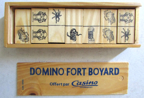 Boîte dominos bois 4 2 - 28, 4,2