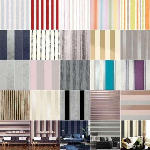 Papier peint rayé chic pour - papier,