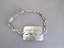 Bracelet militaire matricule période Indochine 1923
