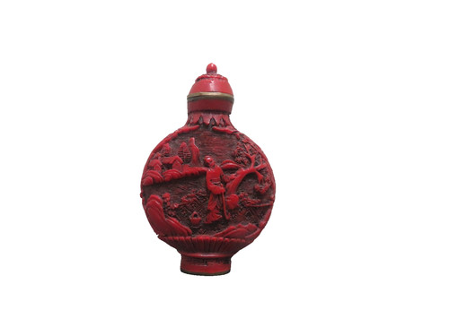 Ancienne tabatière laque - tabatière,