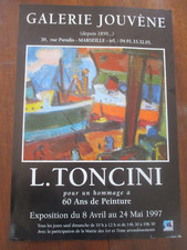 Affiche d'Exposition Louis Toncini Galerie Jouvène 1997 62 cm sur 43 cm   289