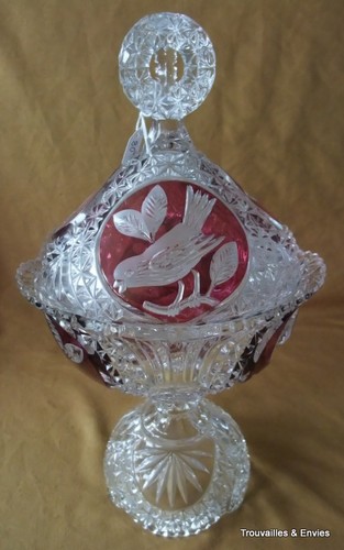 Drageoir cristal taillé à - drageoir,