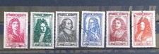 Série 6 Timbres France Célébrités Blaise Pascal Molière N° 612 À 617 Oblitérés