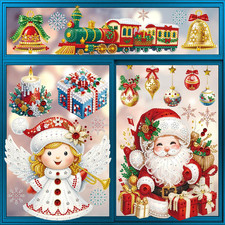 Stickers Noël fenêtre 4D