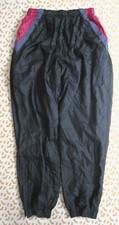 Pantalon Nike Vintage Nylon noir Polyester Survetement 90'S Tracksuit - L
