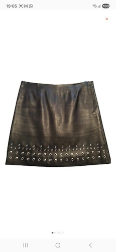 Magnifique jupe cuir noir - en,