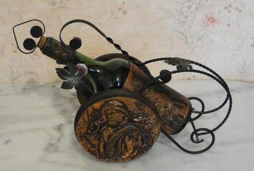 Vintage porte bouteille fer