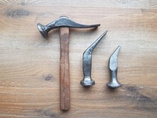 Lot ancien marteau cordonnier bourrelier outil battre sellier tapissier atelier 