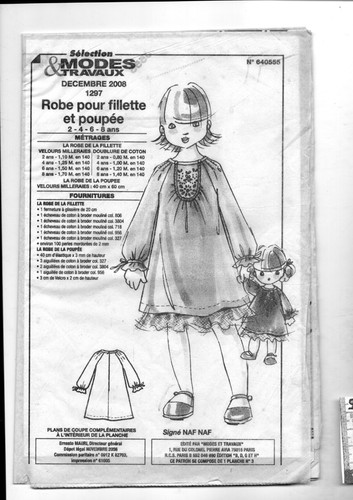 Patron enfant fille 2008 - patron,
