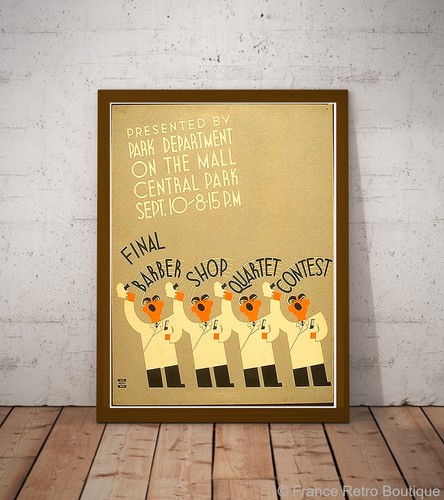 Barber shop quartet vintage - barber,
