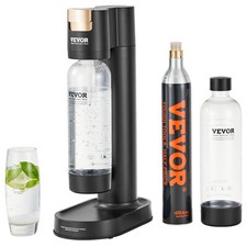 VEVOR Machine à eau gazeuse 2 bouteilles PET de sans BPA 1 cylindre de CO2 noir