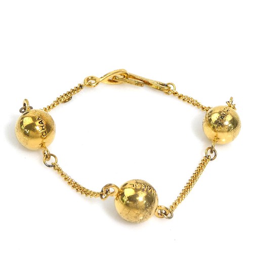 Auth chanel logo bracelet - auth, gold