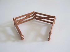 PLAYMOBIL (T2263) FERME - Lot de 4 Barrières Clôtures Marron Clair 6936 