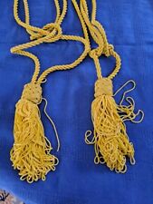 1 PAIRE D'EMBRASSES POMPON GLAND PASSEMENTERIE 55 CM-jaune