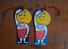 ESSO lot ancienne étiquette de vidange originale ancien entretien décoration
