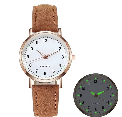 Montre chiffres marron or - montre,