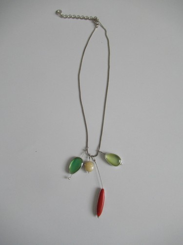 Collier pastilles bleu