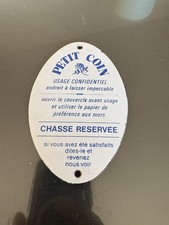 Plaque émaillée ovale "petit Coin"