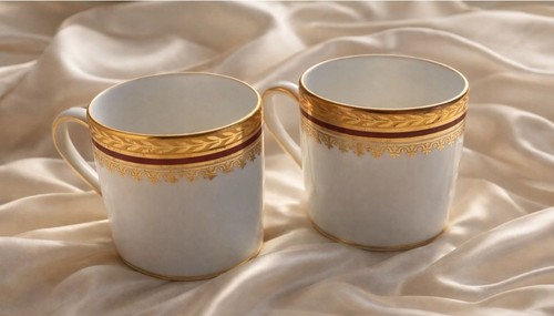 Deux tasses porcelaine - deux, en