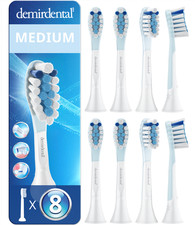8 demirdental Maxi Medium Têtes de brosse à dent pour Philips Sonicare