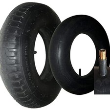 Pneu brouette 4.80/4.00-8 (4PR) + Chambre à air compatible roue de remorque