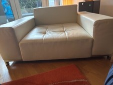Fauteuil Zanotta en cuir blanc