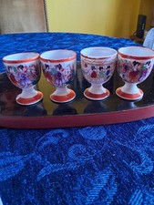 Lot de 4 anciens coquetiers japonais estampillés