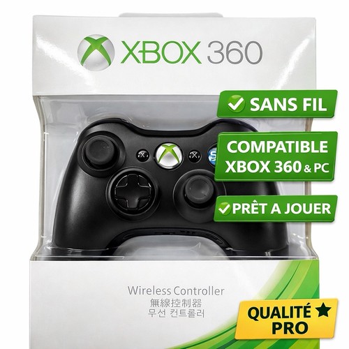 Manette xbox 360 sans fil - manette,