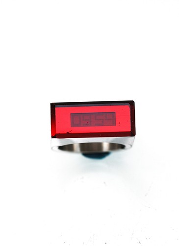 Bague anneau unisexe acier - en,